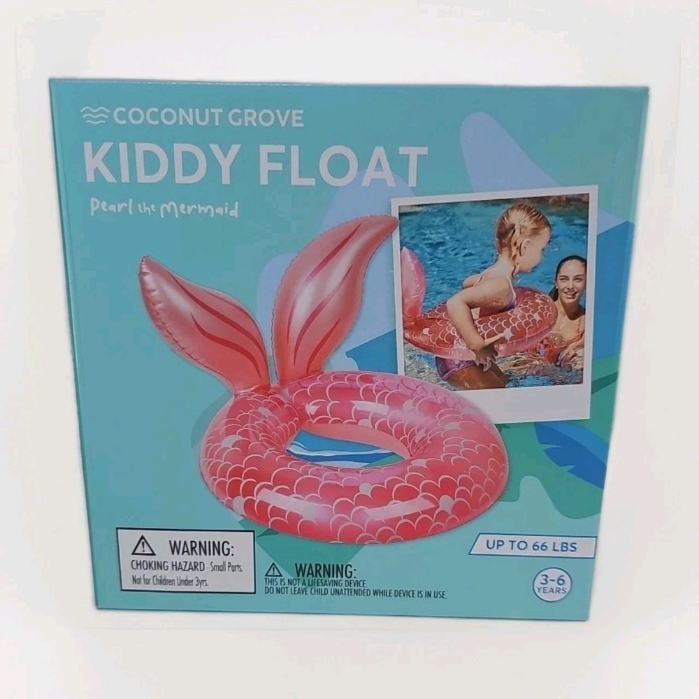 Coconut Grove Pearl The Mermaid  Inflatable Kiddy Float Up To 66 Lbs Ages 3-6